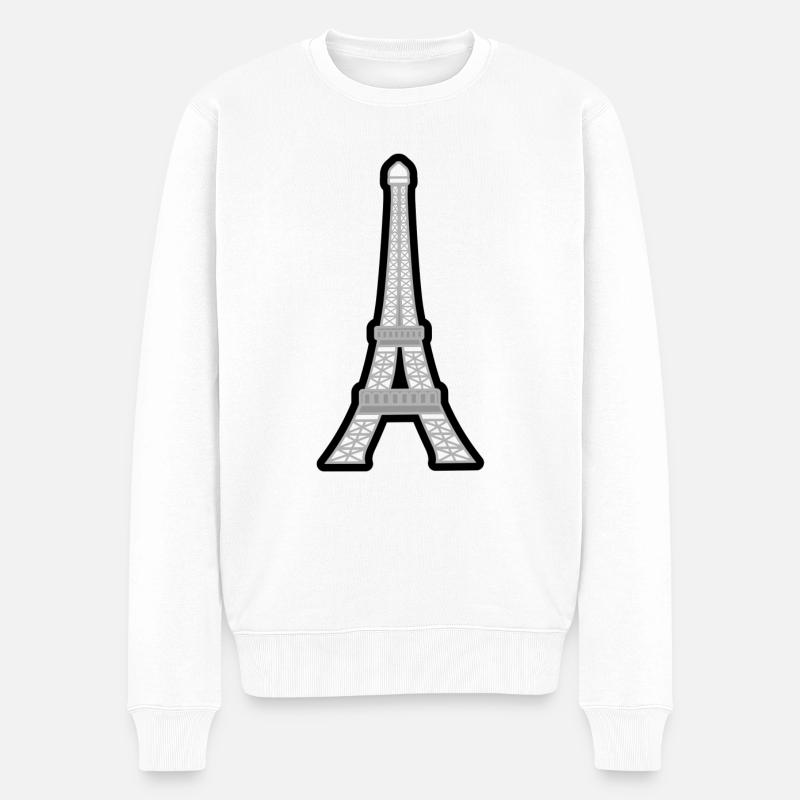 tour Eiffel - Pull Premium bio Homme - blanc