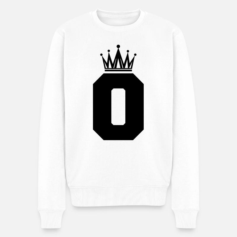 0 Krone - Männer Premium Bio Pullover - Weiß