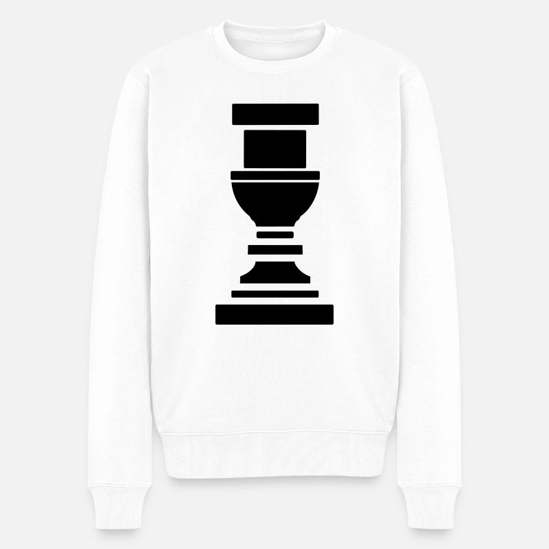 Griechische Säule - Männer Premium Bio Pullover - Weiß