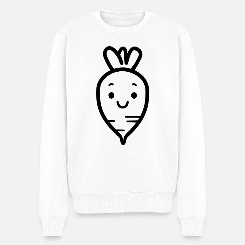 Karotte - Männer Premium Bio Pullover - Weiß