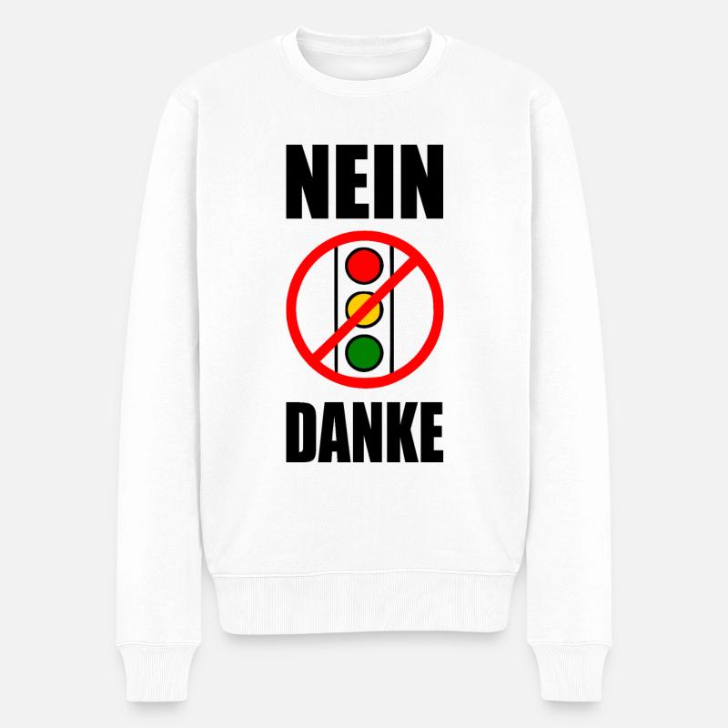 ampel nein danke - Männer Premium Bio Pullover - Weiß
