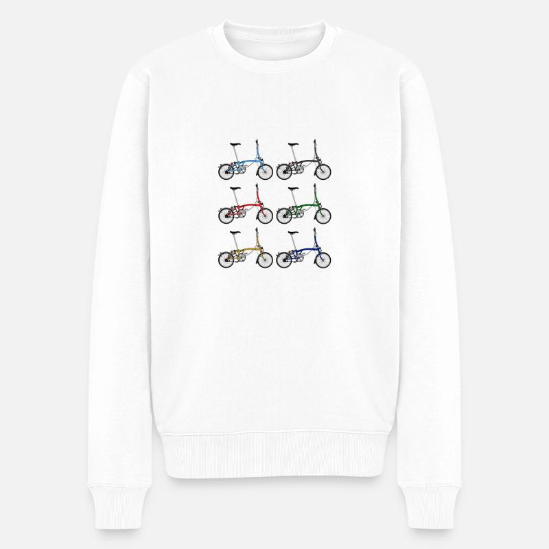 Brompton Bikes - Männer Premium Bio Pullover - Weiß