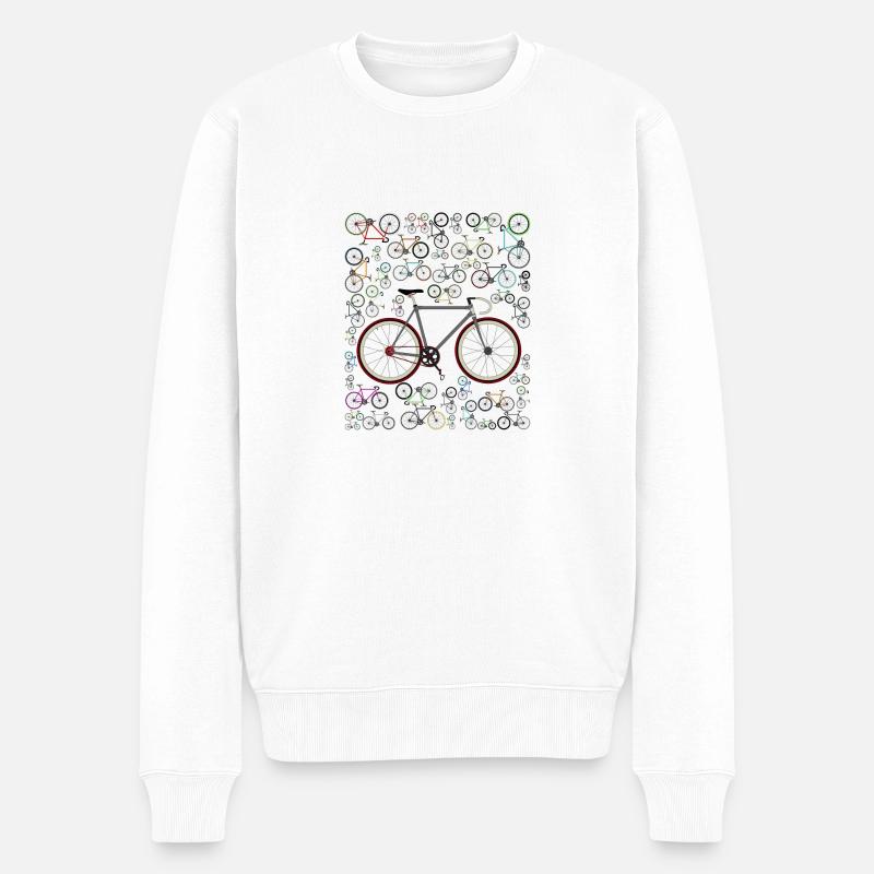 Amour Fixie vélo de route - Pull Premium bio Homme - blanc