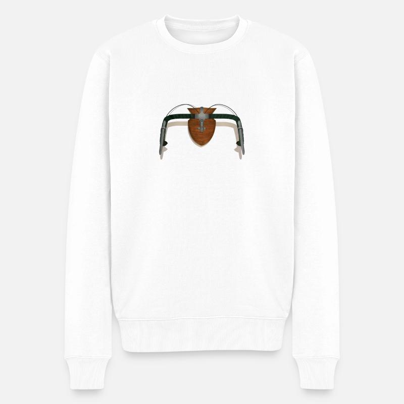 Bike Hunter - Männer Premium Bio Pullover - Weiß