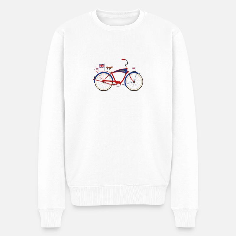 British Bike - Männer Premium Bio Pullover - Weiß