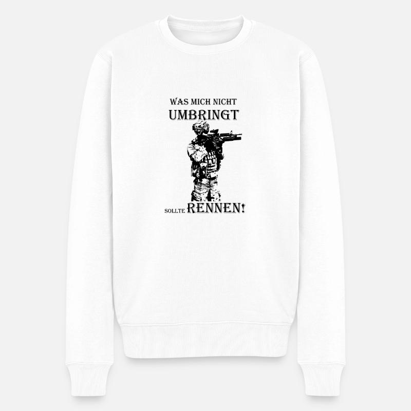 Soldat / Armee / Army / Bundeswehr - Männer Premium Bio Pullover - Weiß