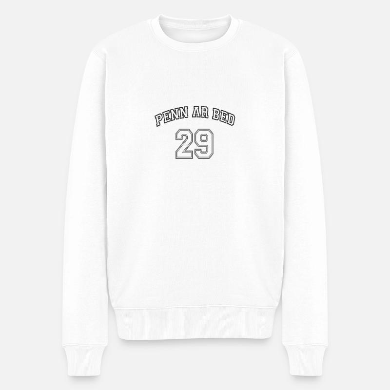 penn_ar_bed1 - Männer Premium Bio Pullover - Weiß