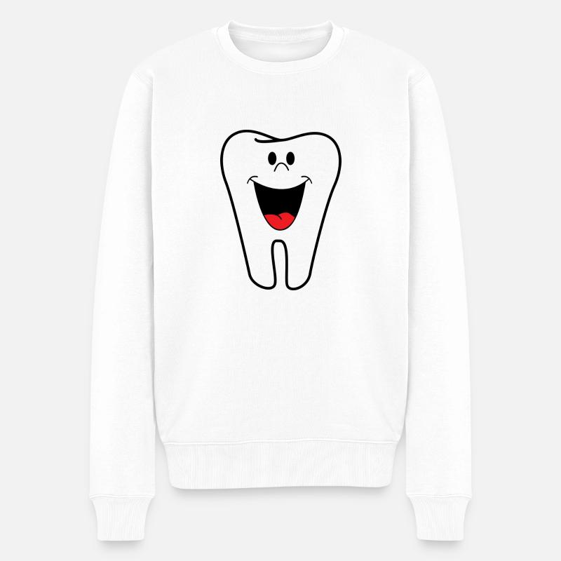 Dent - Pull Premium bio Homme - blanc