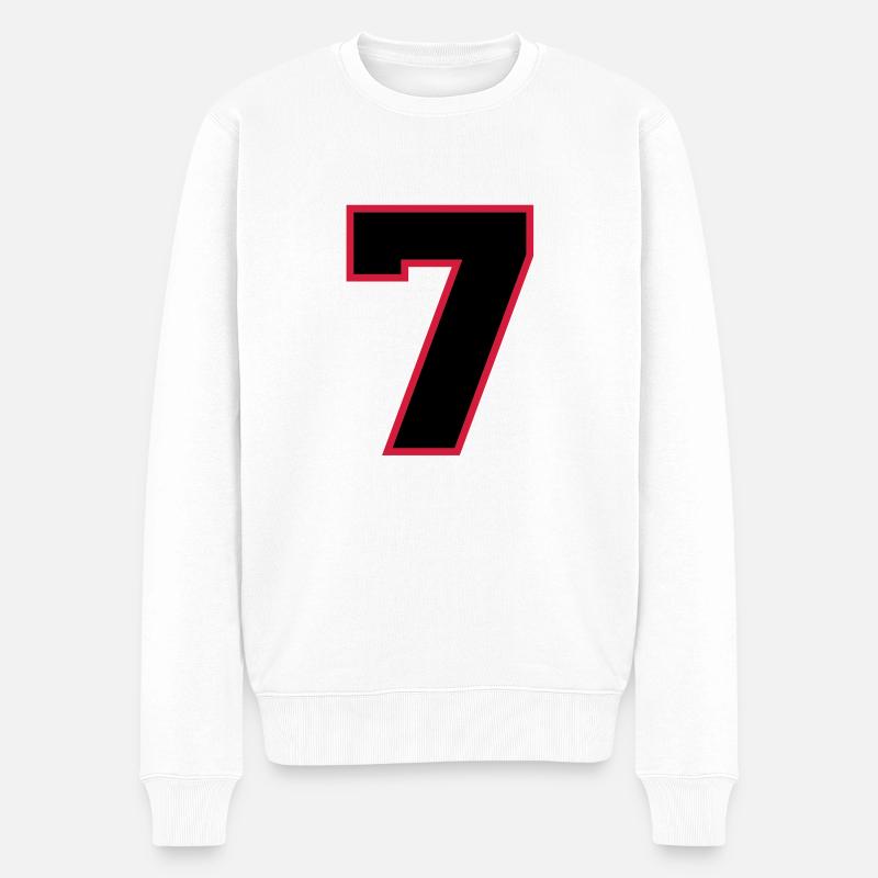 2cnumber7 - Männer Premium Bio Pullover - Weiß