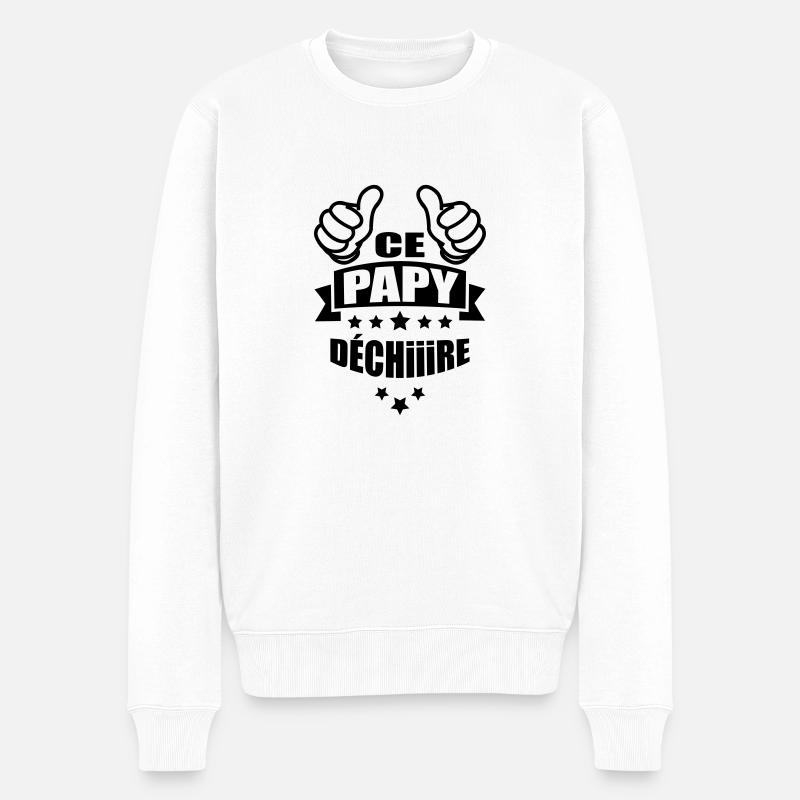 ce papy déchire - Pull Premium bio Homme - blanc