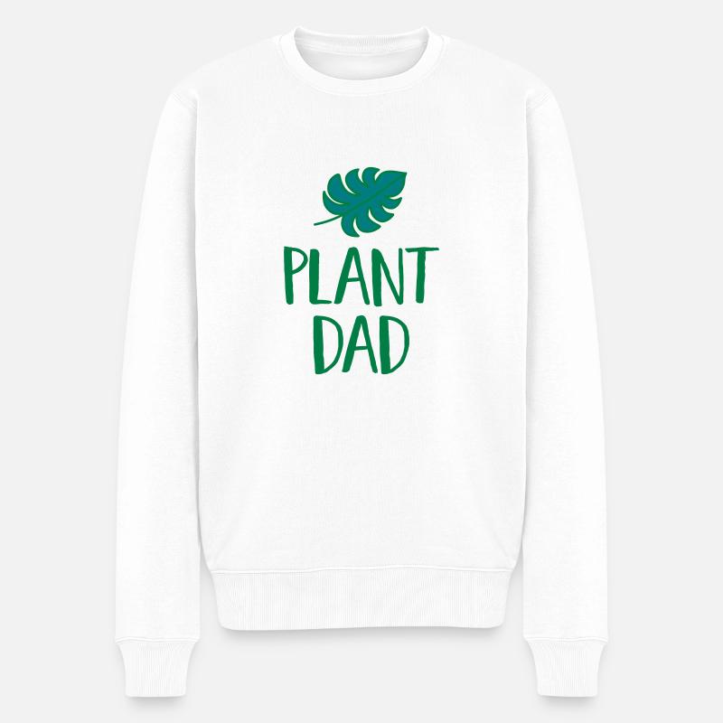Plant Dad - Männer Premium Bio Pullover - Weiß