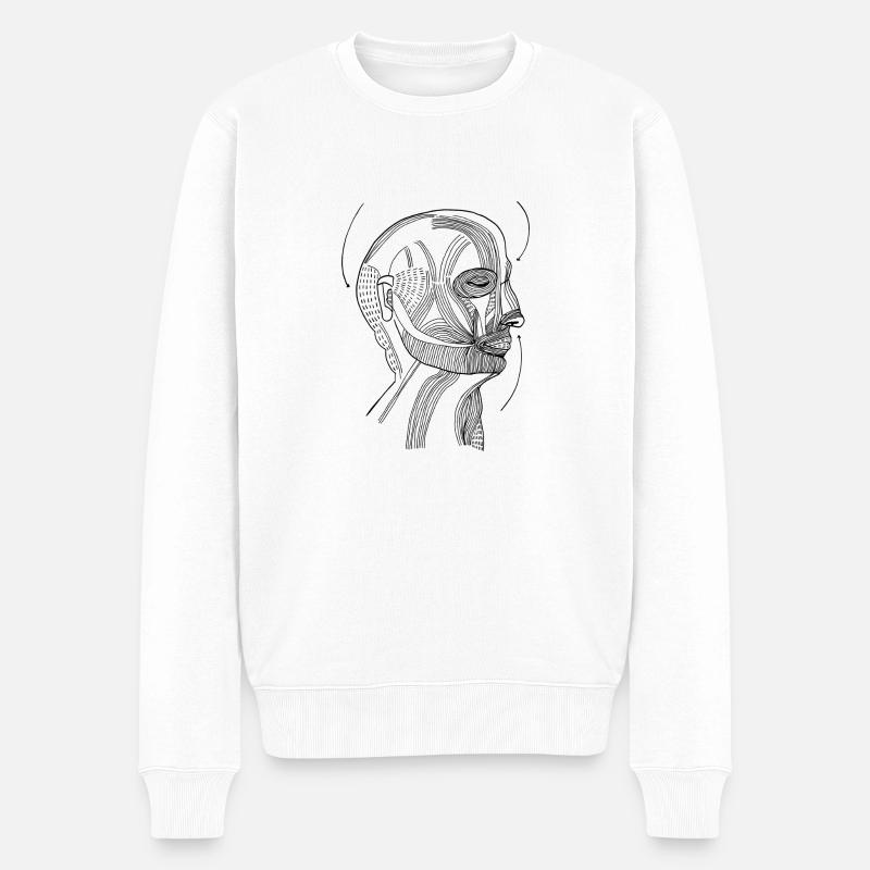 Kopf ohne Sinne - Männer Premium Bio Pullover - Weiß