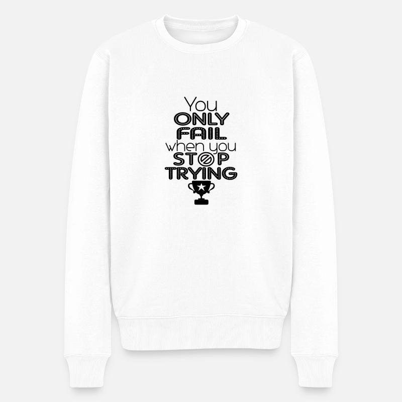 Motivation - Männer Premium Bio Pullover - Weiß
