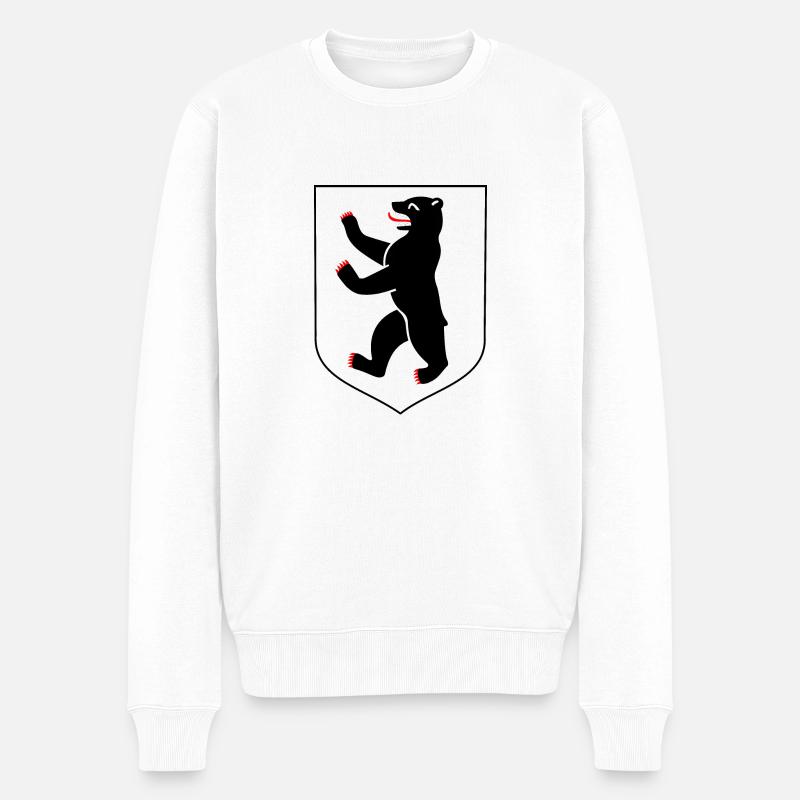 Berliner Bär Wappen - Männer Premium Bio Pullover - Weiß