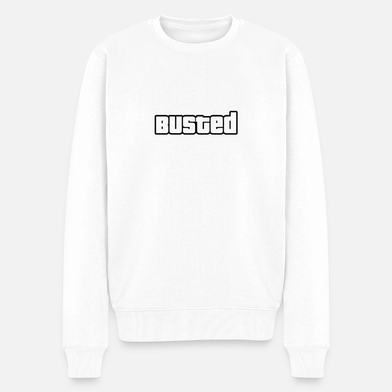 BUSTED - GTA - Pull Premium bio Homme - blanc