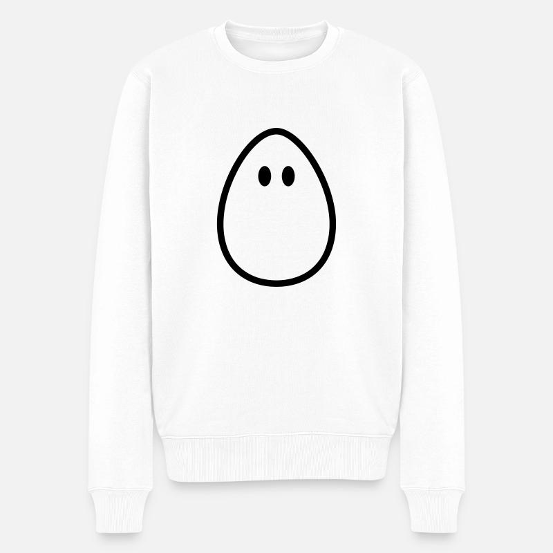 œuf - Pull Premium bio Homme - blanc