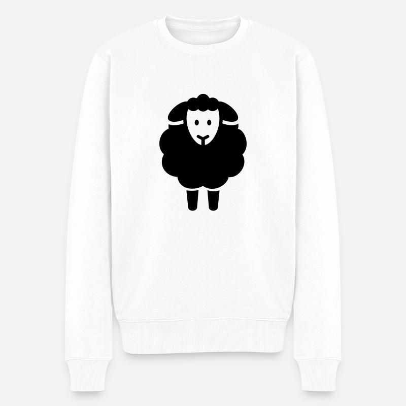 Schaf - Männer Premium Bio Pullover - Weiß