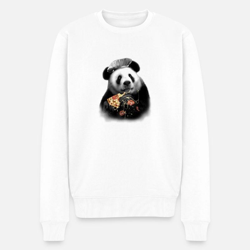 Pizza Panda - Pull Premium bio Homme - blanc