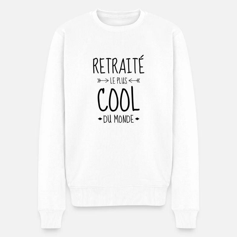 retraite / retraité / retraitée / pension - Pull Premium bio Homme - blanc