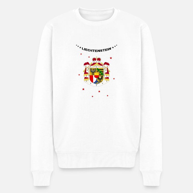 Liechtenstein - Männer Premium Bio Pullover - Weiß