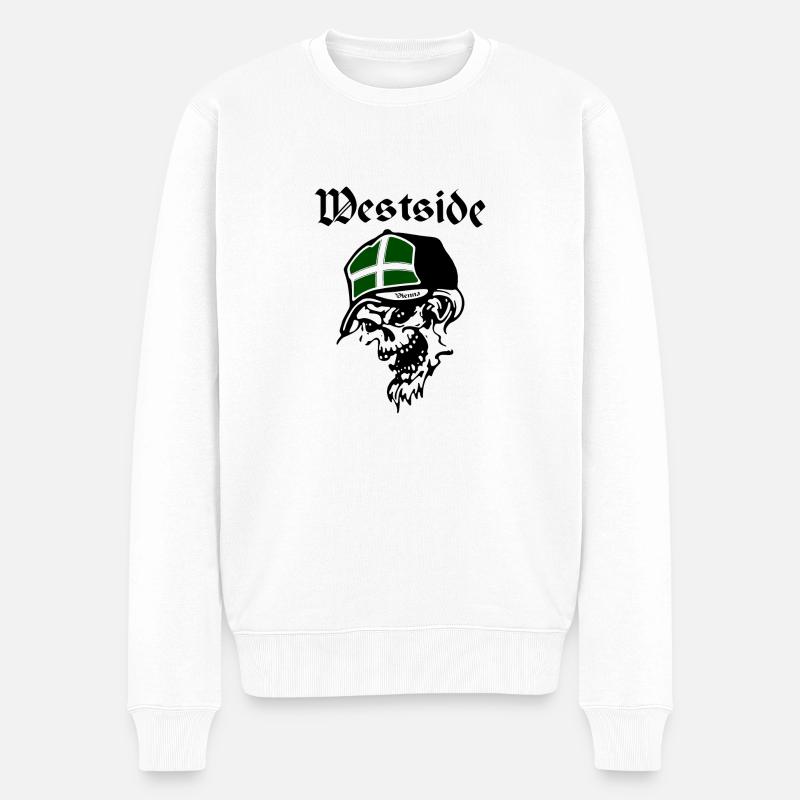 Westside Vienna - Männer Premium Bio Pullover - Weiß
