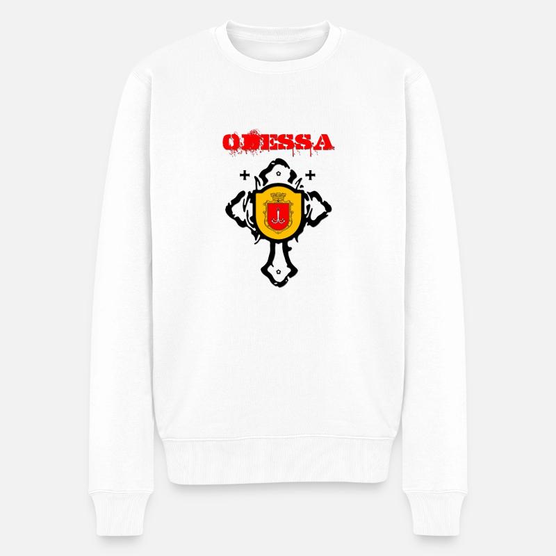 Odessa - Männer Premium Bio Pullover - Weiß
