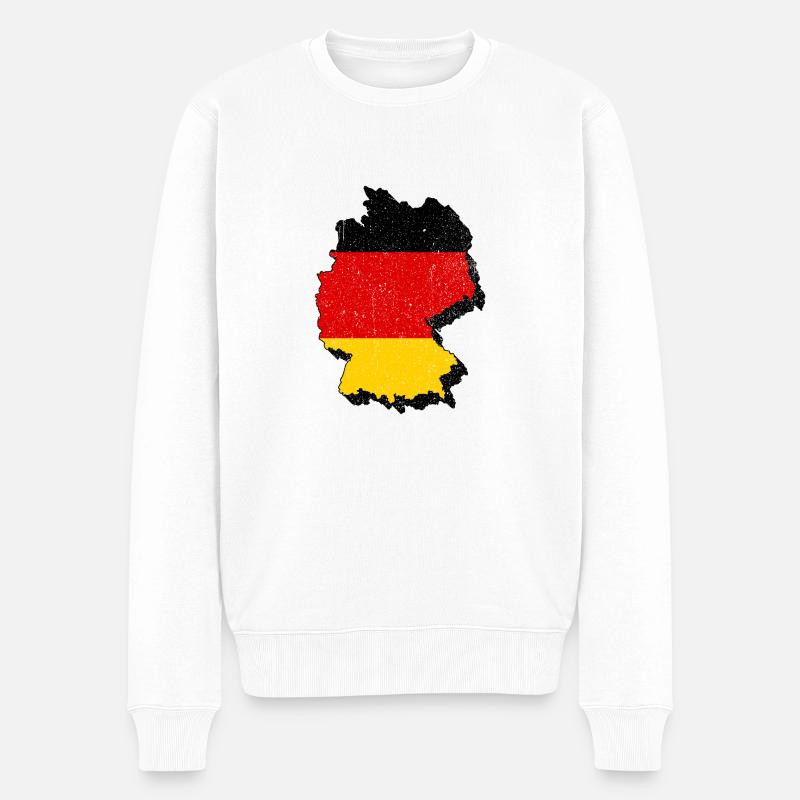 Carte de l'Allemagne avec indicateur - Pull Premium bio Homme - blanc
