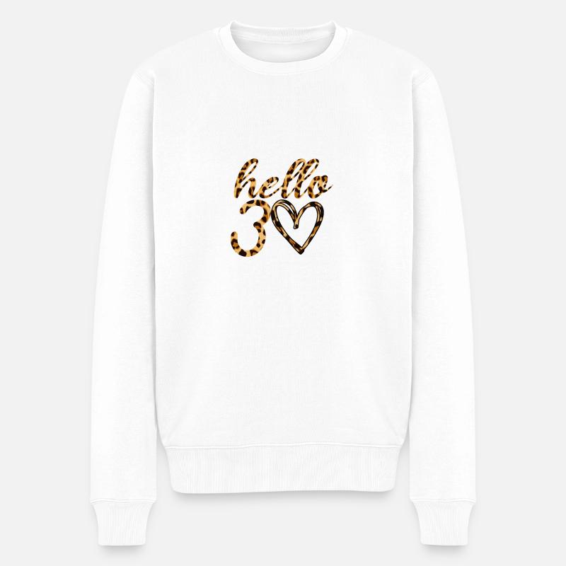 Bonjour 30 - Pull Premium bio Homme - blanc