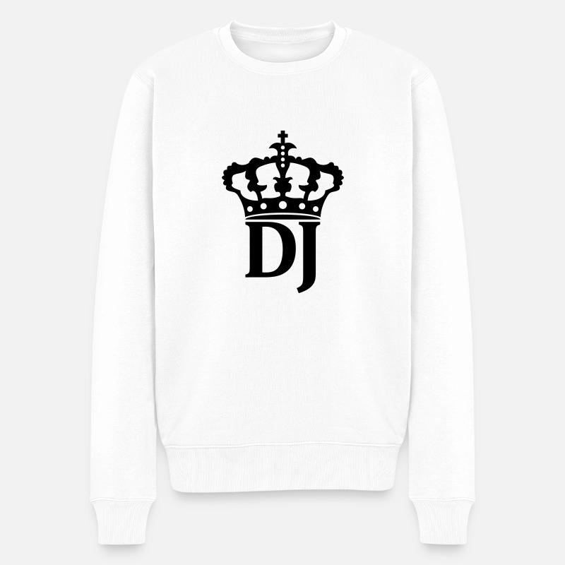Logo de la couronne DJ - Pull Premium bio Homme - blanc