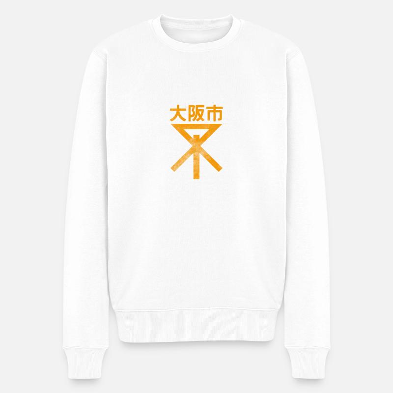 Osaka - Männer Premium Bio Pullover - Weiß