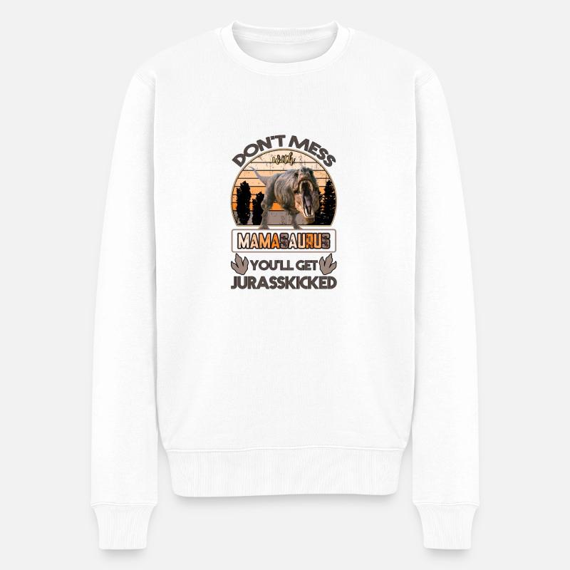 Mamasaurus - Männer Premium Bio Pullover - Weiß