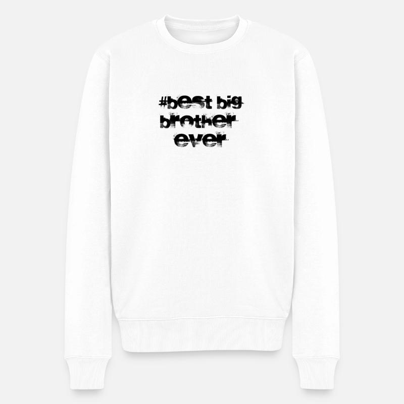 Bester Big Brother aller Zeiten - Männer Premium Bio Pullover - Weiß