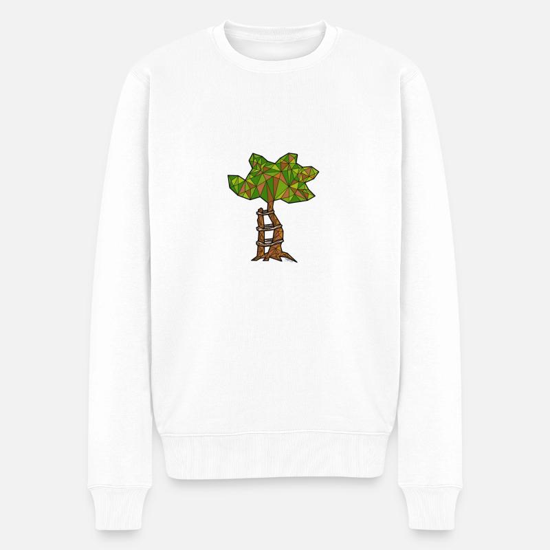 ScoliTree color - Männer Premium Bio Pullover - Weiß