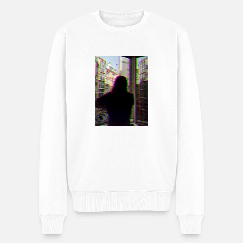 Trippy Mornings - Männer Premium Bio Pullover - Weiß