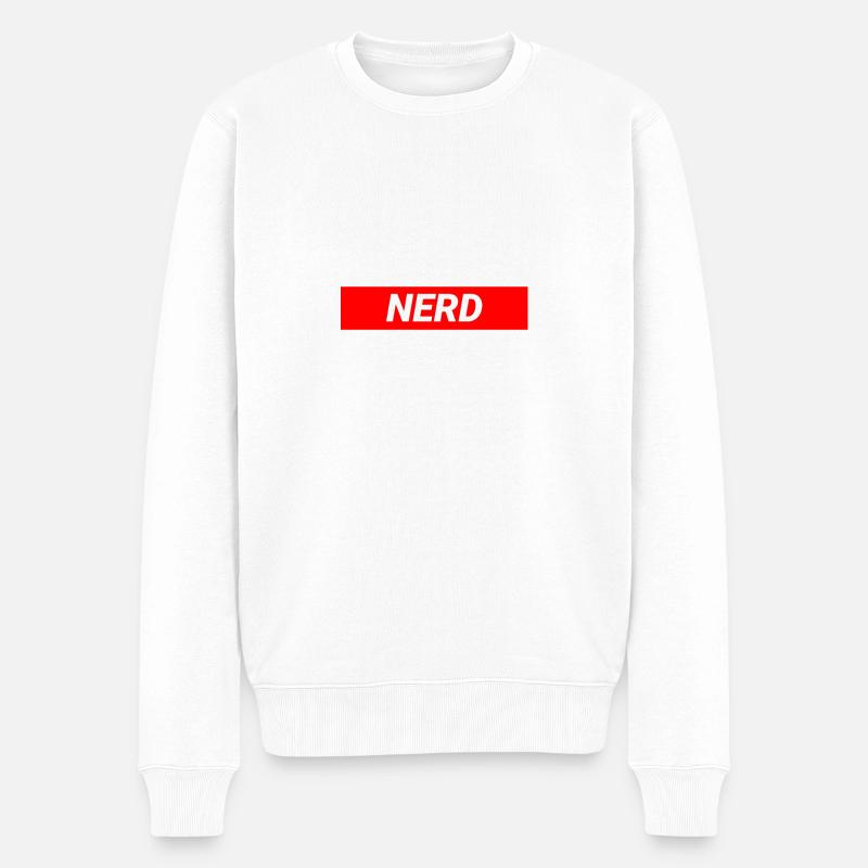 Nerd Geek Funny Design - Pull Premium bio Homme - blanc