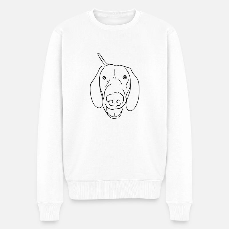 Tante Cäthe "Head" - Männer Premium Bio Pullover - Weiß