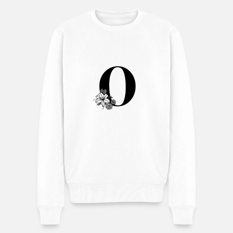 Buchstabe P - Männer Premium Bio Pullover - Weiß