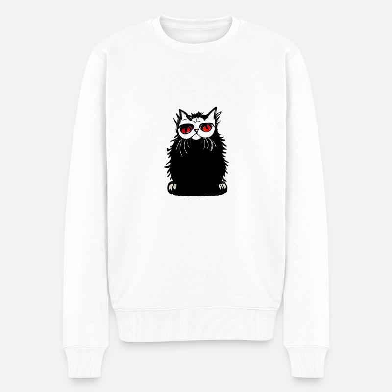 Graffiti de chat persan - Pull Premium bio Homme - blanc