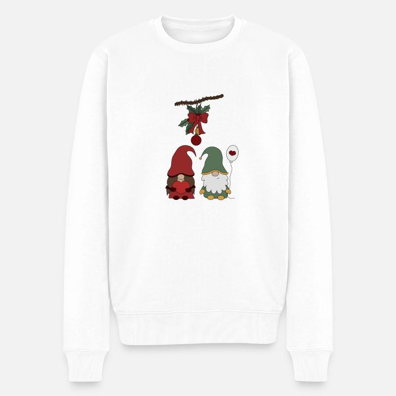 wichtel - Männer Premium Bio Pullover - Weiß