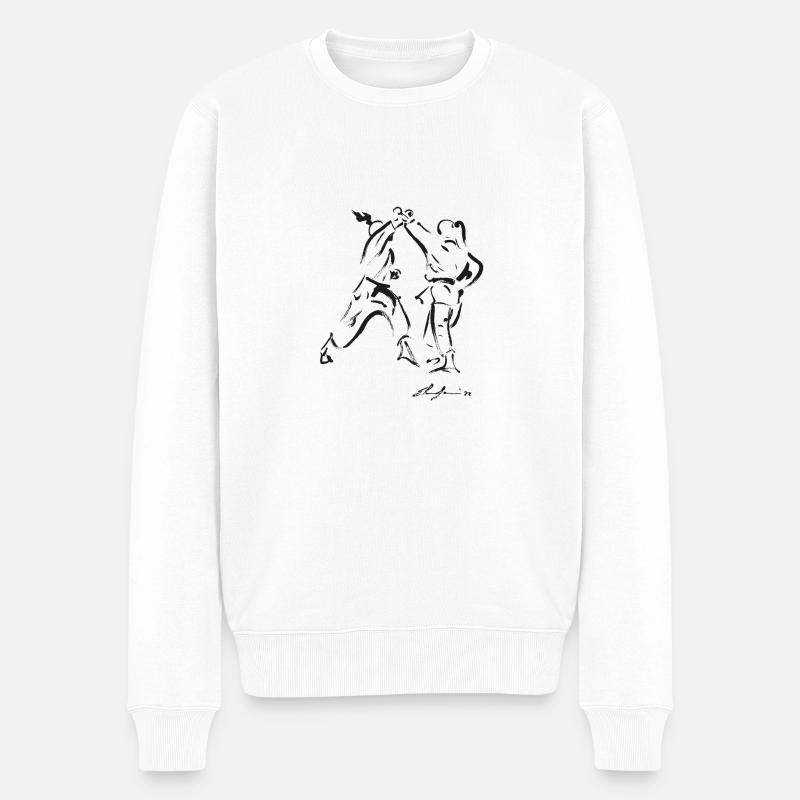 Karate - Männer Premium Bio Pullover - Weiß