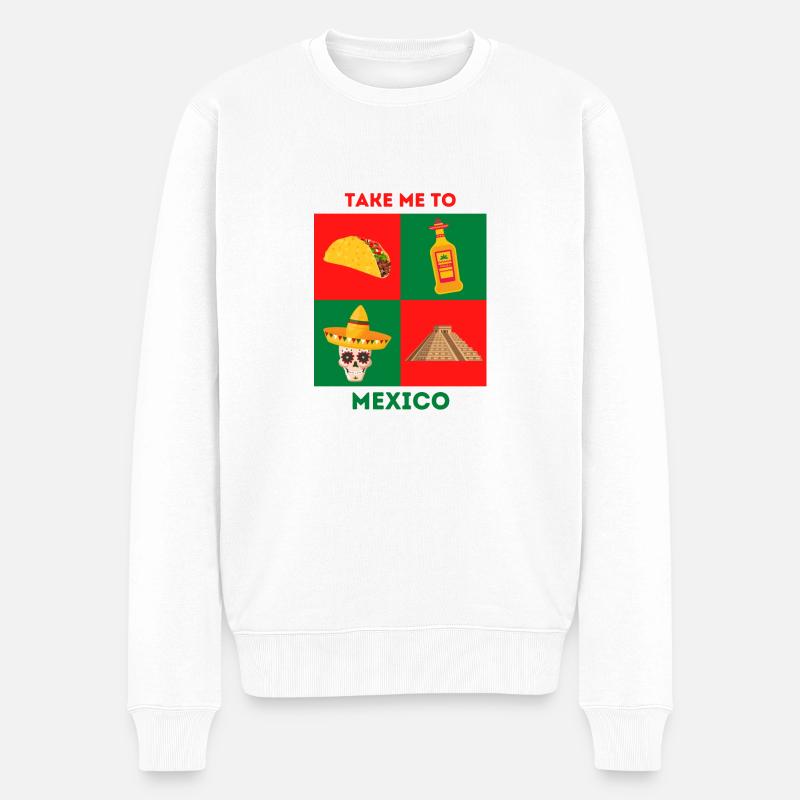 EMMÈNE-MOI AU MEXIQUE - Pull Premium bio Homme - blanc