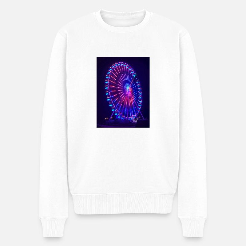 grömitz Riesenrad - Männer Premium Bio Pullover - Weiß