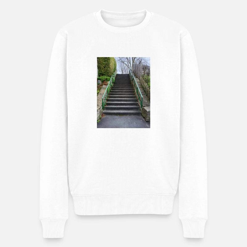 Juste un escalier - Pull Premium bio Homme - blanc