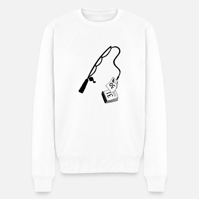 Time Flies, Save It with Style - Pull Premium bio Homme - blanc