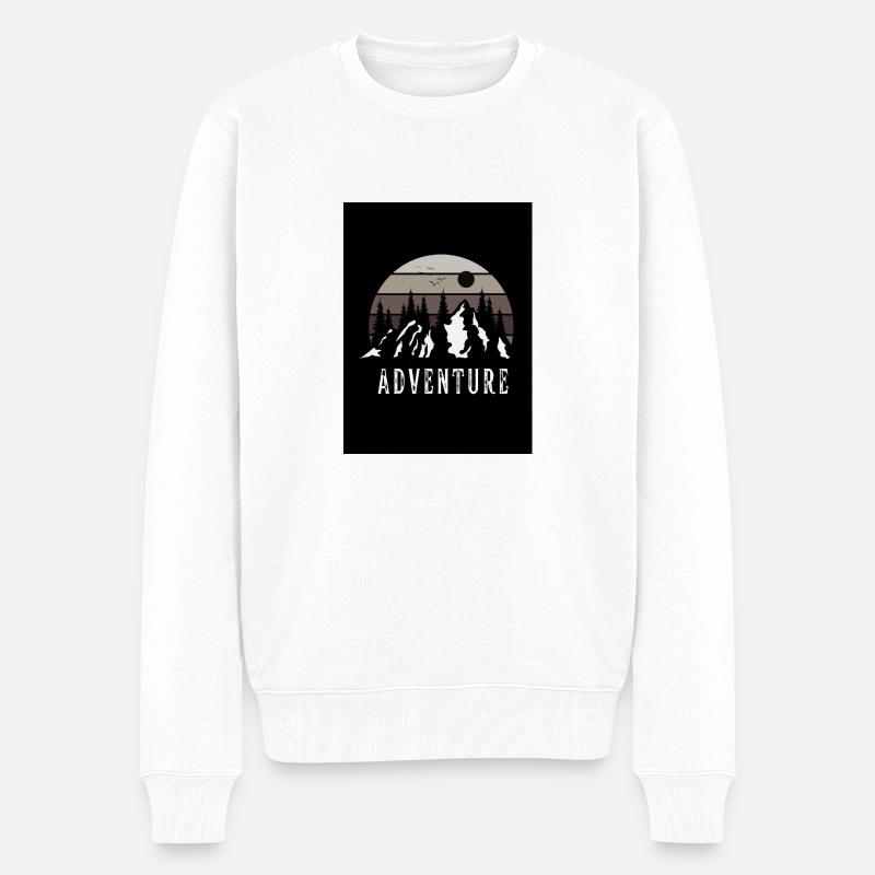 Abenteuer - Männer Premium Bio Pullover - Weiß