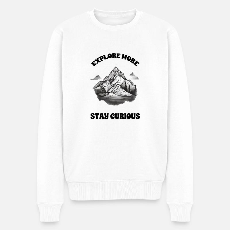 Explorez plus, soyez curieux - Pull Premium bio Homme - blanc