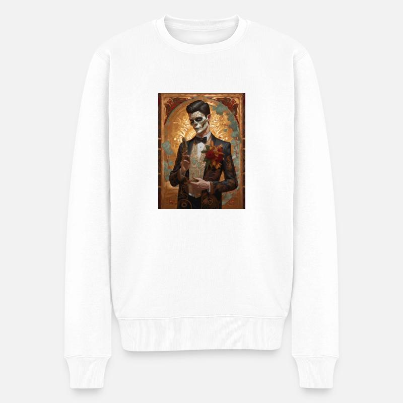 Ghotische Klasse - Männer Premium Bio Pullover - Weiß