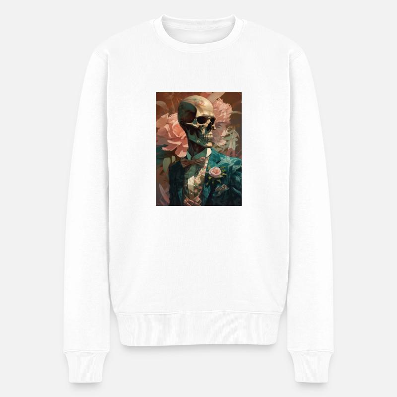 Ghotische Klasse - Männer Premium Bio Pullover - Weiß