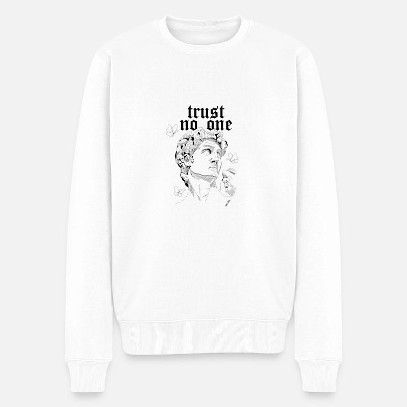 Esthétique David Sculpture Vintage Design - Pull Premium bio Homme - blanc