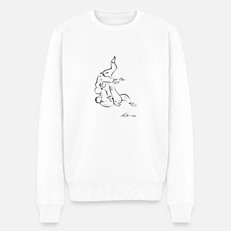 TOMOE NAGE - REIFENWURF - Männer Premium Bio Pullover - Weiß